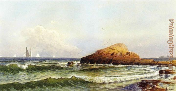 Little Bass Rock Narragansett Pier painting - Alfred Thompson Bricher Little Bass Rock Narragansett Pier art painting